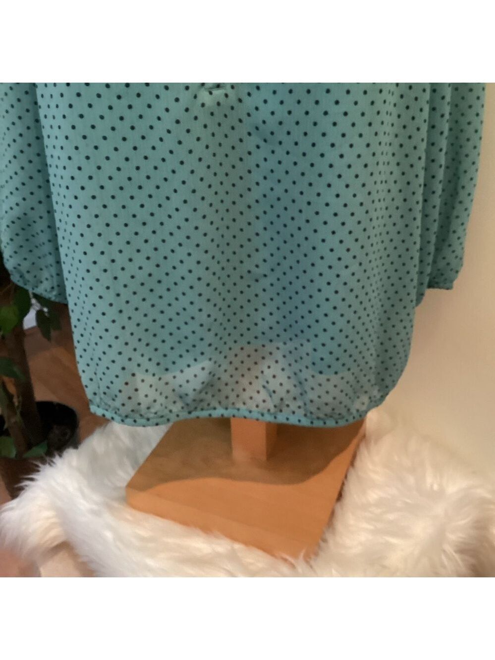 Liz Claiborne Woman’s XL blouse with matching cami tealish green with bl… - Picture 11 of 15